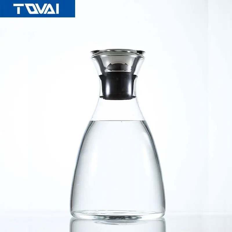 TQVAI-Waterpot Tea Wine Teapot 750-1000ml Kettle Glass Jug Coffee Pot Juice Container Large Capacity Cold Water | Дом и сад