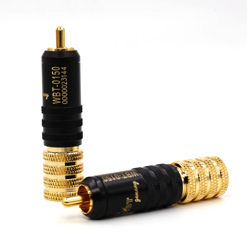 4 шт. WBT-0150 24K позолоченный RCA телефонный разъем