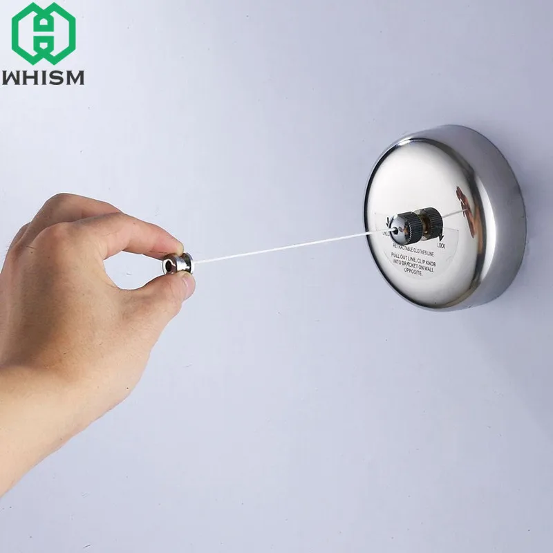 WHISM 2.8M Clothes Line Retractable Stainless Steel Indoor