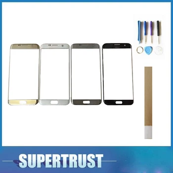 

For Samsung Galaxy S7 Edge G935 G935F Front Outer Glass Lens Black White Gold Sliver Color With Tape For Free
