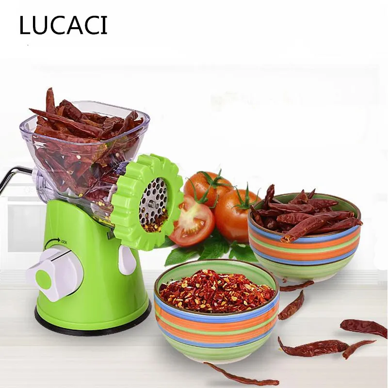 

Friendly-use manual stainless steel blade hand meat grinder mincer blender