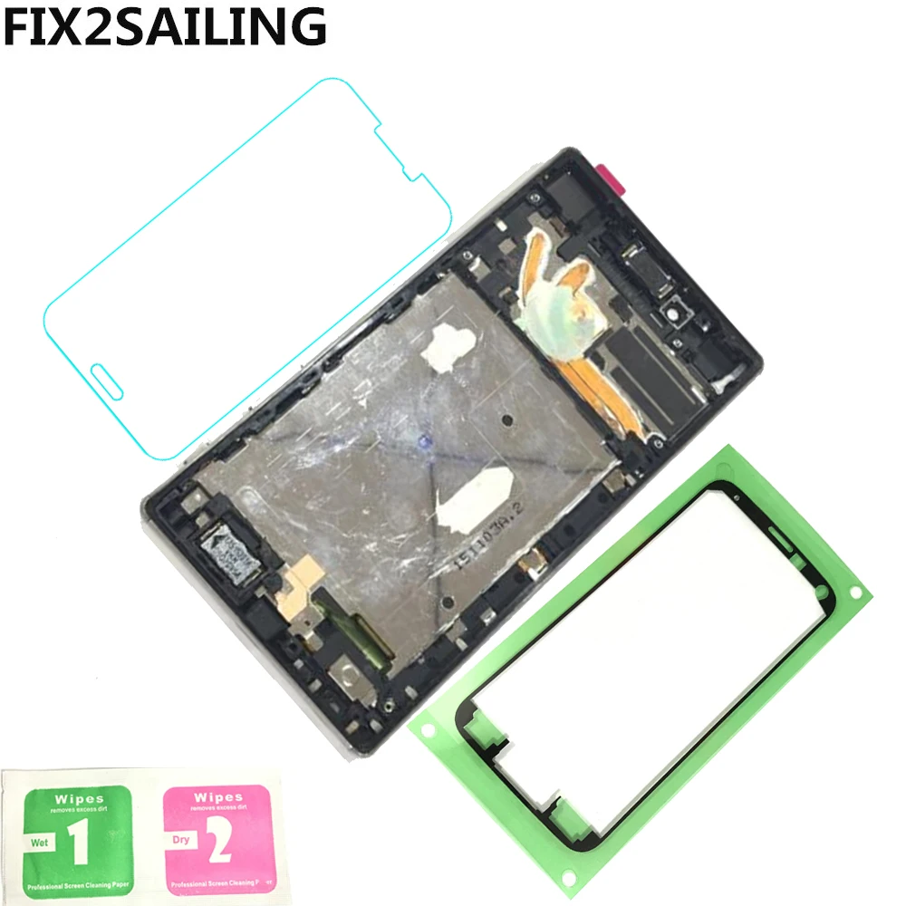 

100% Tested LCD Display Touch Screen Digitizer Assembly Replacement With Frame For Sony Xperia Z5 Premium E6853 E6883 E6833