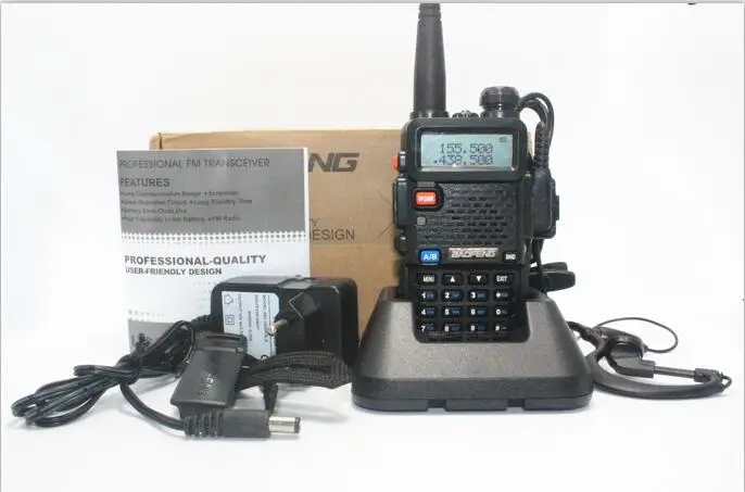 Baofeng двухстороннее радио UV-5R портативная Любительская портативная рация Vhf Uhf Двухдиапазонная радиоприемная рация для охоты Дальнобойщика - Цвет: black