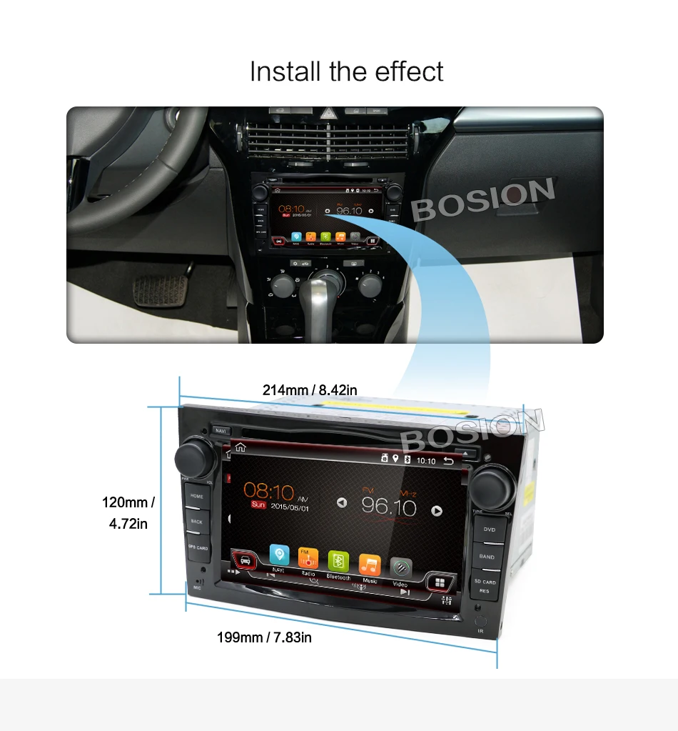 Android 7.1 2Din Car DVD AUTORADIO NAVIGATION WIFI 3G DAB+OBD2 For Vauxhall Opel Astra H G Vectra Antara Zafira Corsa Multimedia