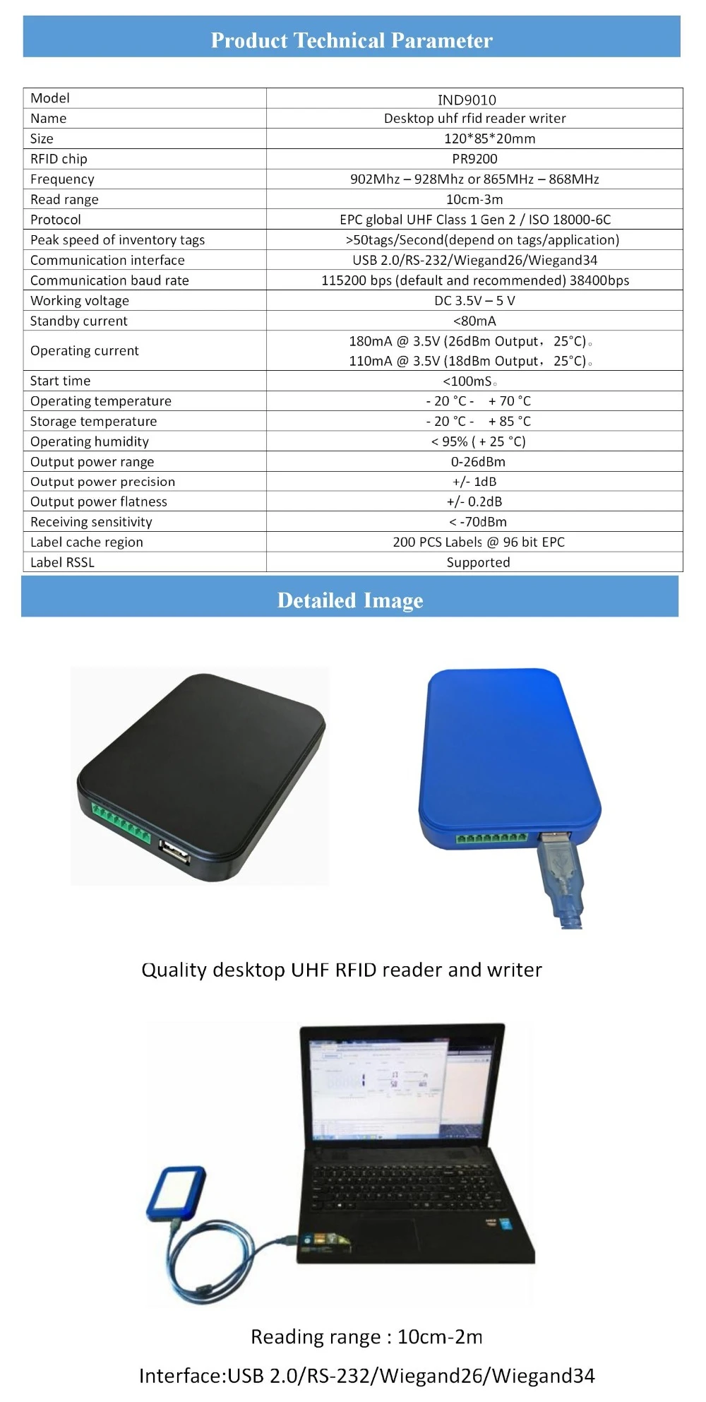 Usb средний диапазон rfid считыватель Настольный PR9200 чип писатель 10 см-1,5 метров Пассивный мини uhf rfid считыватель rs232 wiegand26