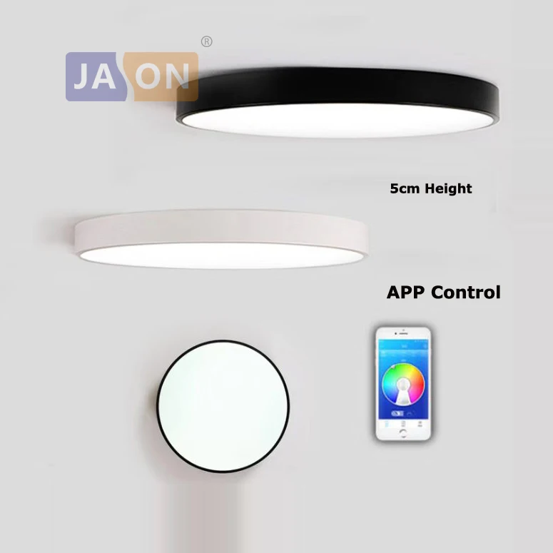 

LED Modern Iron Acryl Round 5cm Height APP Control LED Lamp.LED Light.Ceiling Lights.LED Ceiling Light.Ceiling Lamp For Foyer