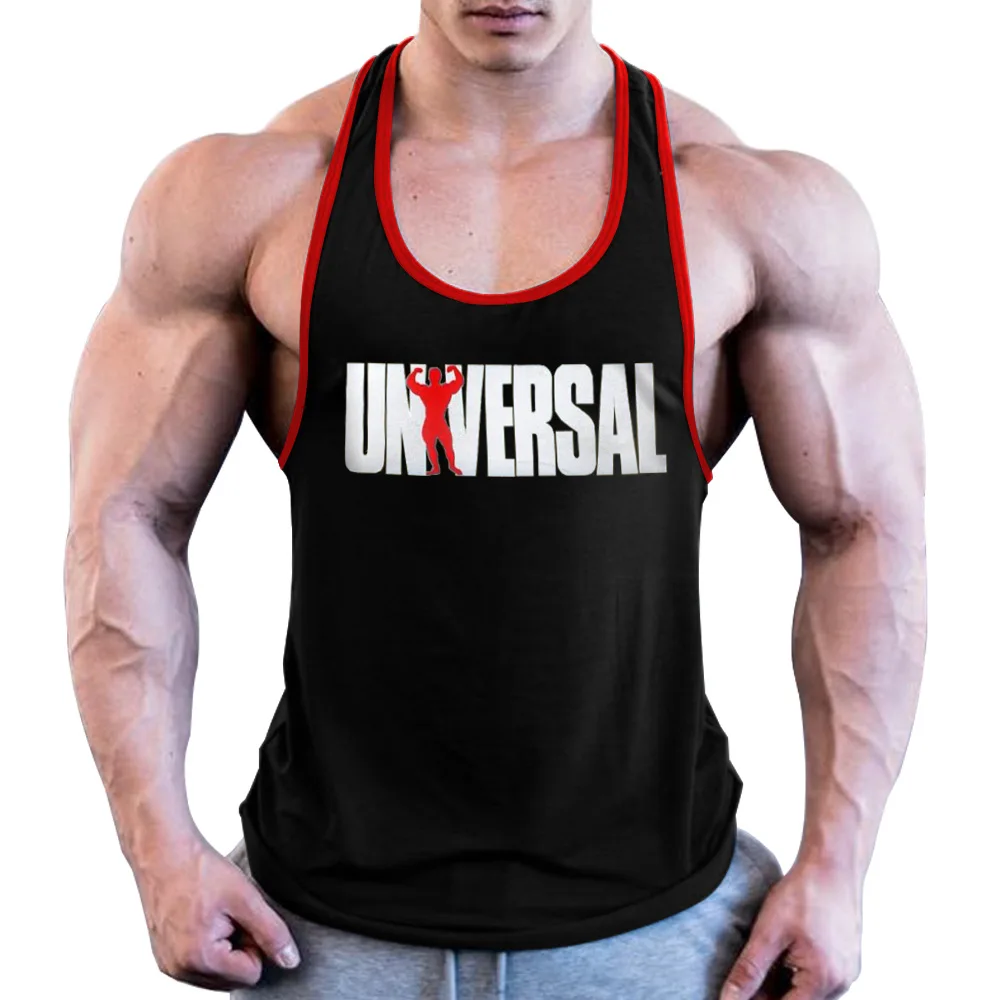 Мужская универсальная майка с питанием Y Back Gym Muscle Racerback прямым низом|Майки| |