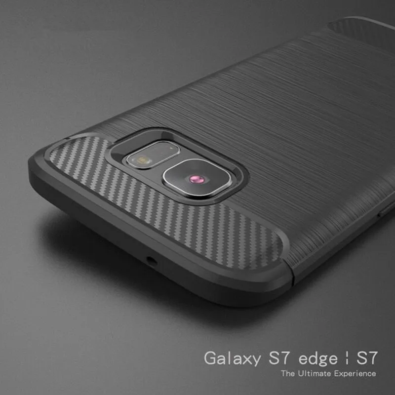 Чехол для samsung Galaxy S6 S7 edge, роскошный чехол из углеродного волокна, Матовый ТПУ силиконовый чехол для samsung Galaxy S8 S9 Plus, чехол - Цвет: grey