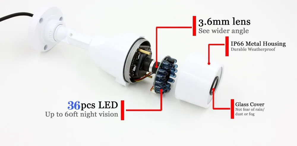 LOFAM AHD камера 1080P 2MP CCTV Bullet металлическая наружная Водонепроницаемая камера наблюдения ночного видения 1080P 2.0MP AHD камера