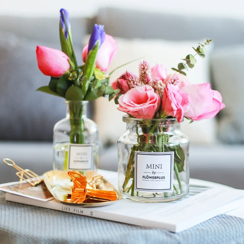 

New Mini Fower Vases For Homes Decoration Accessories Modern Vases For Flowers Wedding Decoration Flowerpot