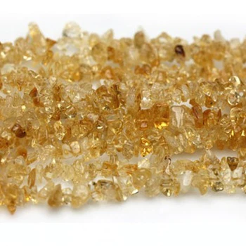

Diy accessories natural yellow crystal gravel yellow crystal irregular beads hole-digging natural crystal semi-finished products