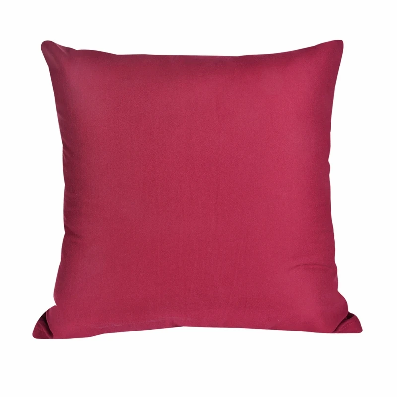 Конфетная однотонная цветная наволочка 40x40 см декоративная подушка для дивана автомобиля Подушка Наволочка для спальни офис наволочка полиэстер - Цвет: wine red