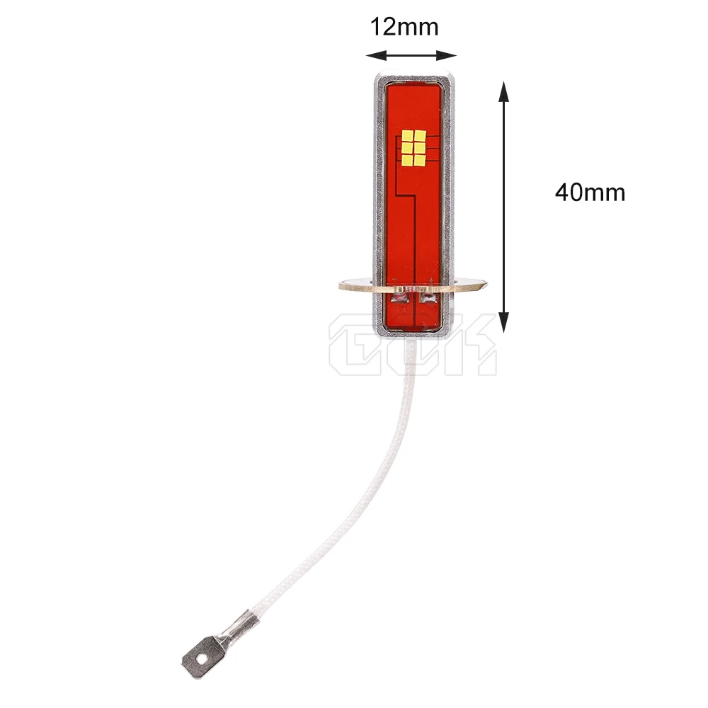 10 шт. Автомобильный светодиодный H1 h3 60 w светодиодный чип csp 12 Светодиодный canbus Белый противотуманная фара вождение свет светодиодный Авто Бег свет DC12V-24V