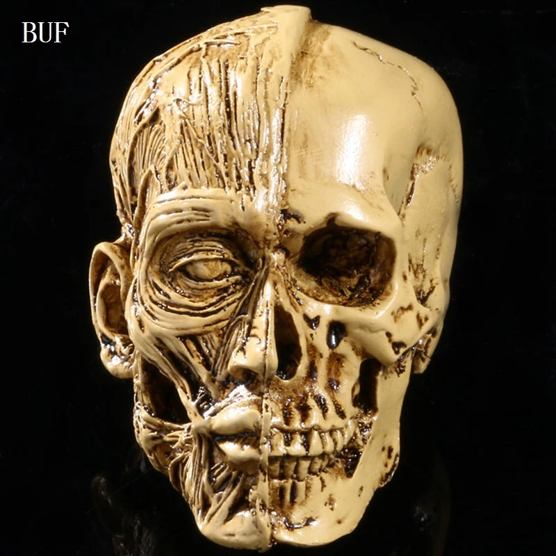 

BUF Resin Craft Halloween Decoration Skull Statues Creative Bar Decoration Skull Statue Sculpture Art Sketch Model
