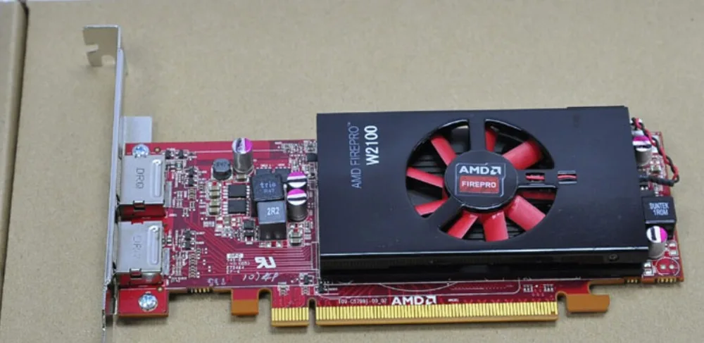 New Graphics card for Sapphire W2100 2G DDR3 128BIT original 2 DP port Professional Draw graphics card free shipping