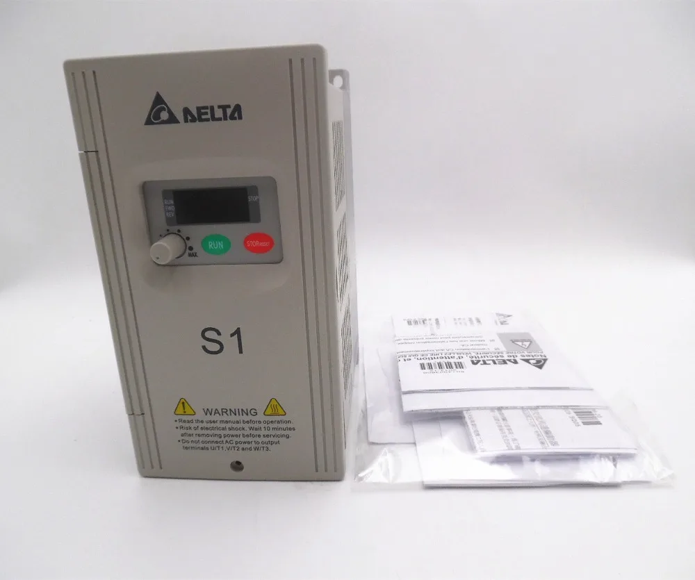 Delta 1HP Single phase 110V 750W VFD Variable Frequency Drive Inverter VFD007S11A VFD-S Series For AC Motor Drive New Delta 1HP Single phase 110V 750W VFD Variable Frequency Drive Inverter VFD007S11A VFD-S Series For AC Motor Drive New