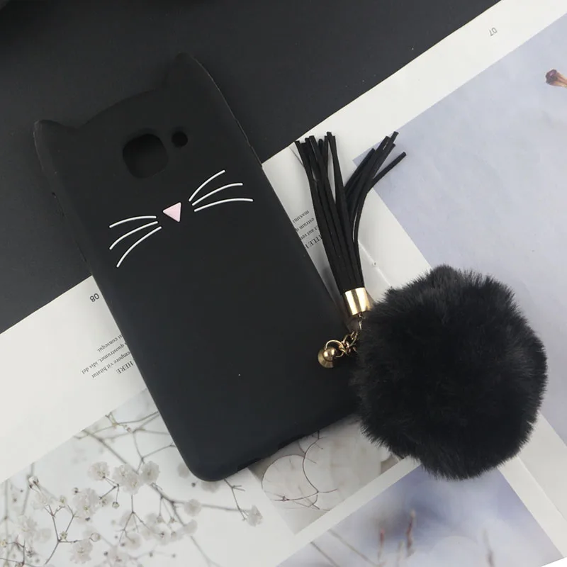 Милый силиконовый чехол с 3D рисунком для samsung Galaxy J7 Max G615F J7Max чехол s японский блестящий чехол для телефона с бородой кошечка с милыми ушками