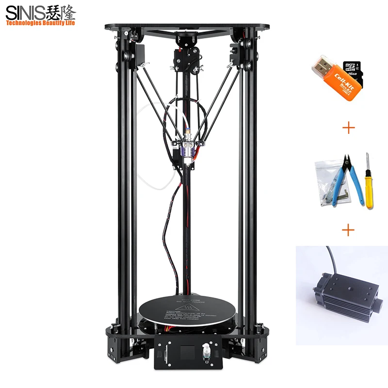 

Sinis Tech T1 Laser Head Module Desktop 3D Printer i3 Aluminum and Acrylic Frame DIY Self Assembly 3d Printer with Filament