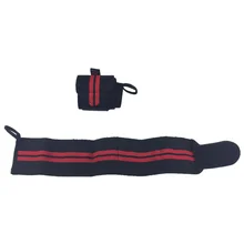 2 шт./партия Тяжелая атлетика тренировочная спортивная повязка для запястья профессиональная Бодибилдинг защита ладони Тяжелая атлетика гантели черный+ красный