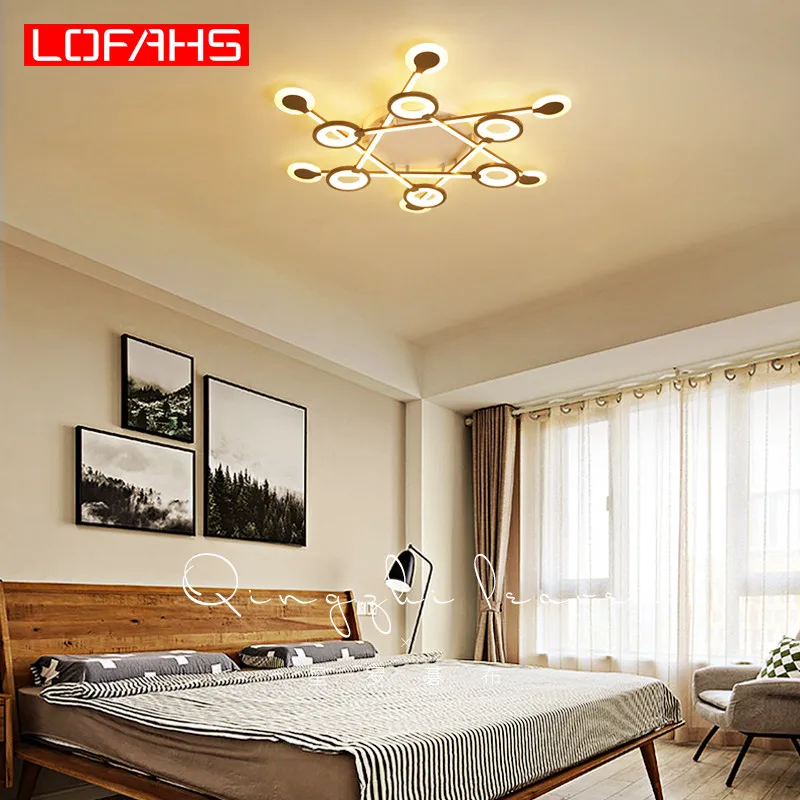 

LOFAHS luxury modern led chandelier lighting for living room bedroom dining room brown body Postmodern Art Deco chandelier