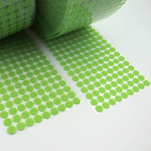 450 пар 10 мм Цветные диски двухсторонняя самоклеящаяся Клейкая Лента текстильная застежка наклейки клейкая крепежная лента крючки петля - Цвет: Green 10mm