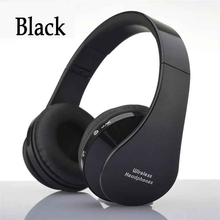 Black Bluetooth наушники беспроводные наушники 3,5 мм разъем для телефона игровая гарнитура с микрофоном стерео аудио MP3 беспроводные наушники - Цвет: Black