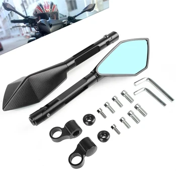 

CNC Aluminum Motorcycle Rearview Mirrors Blue Glass Rear View Side Mirror For Triumph DAYTONA 675/675R For KTM DUKE 390 125/200