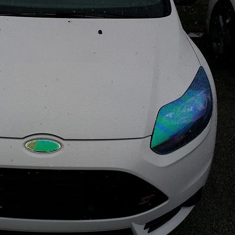 JX-LCLYL 12"x78" Chameleon Colorful Blue Car SUV Headlight Taillight Vinyl Tint Film Wrap