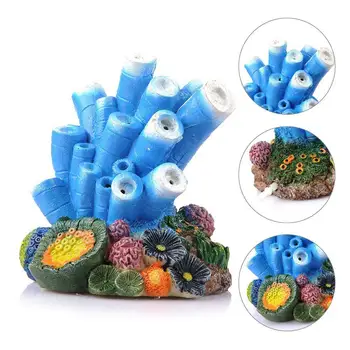 

SaiDeng Simulate Resin Coral Landscape Air Bubble Stone Ornament for Aquarium Fish Tank Decoration -25