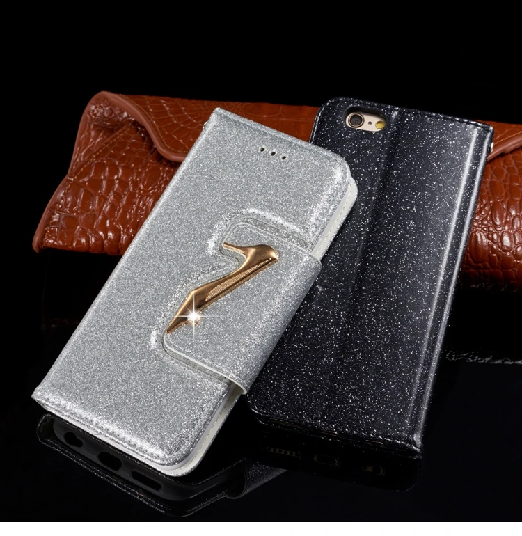 Блестящий чехол-бумажник из искусственной кожи с откидной крышкой для Etui iPhone 6 Plus блестящий чехол на магните для телефона для Coque iPhone 6 S Plus Book Case