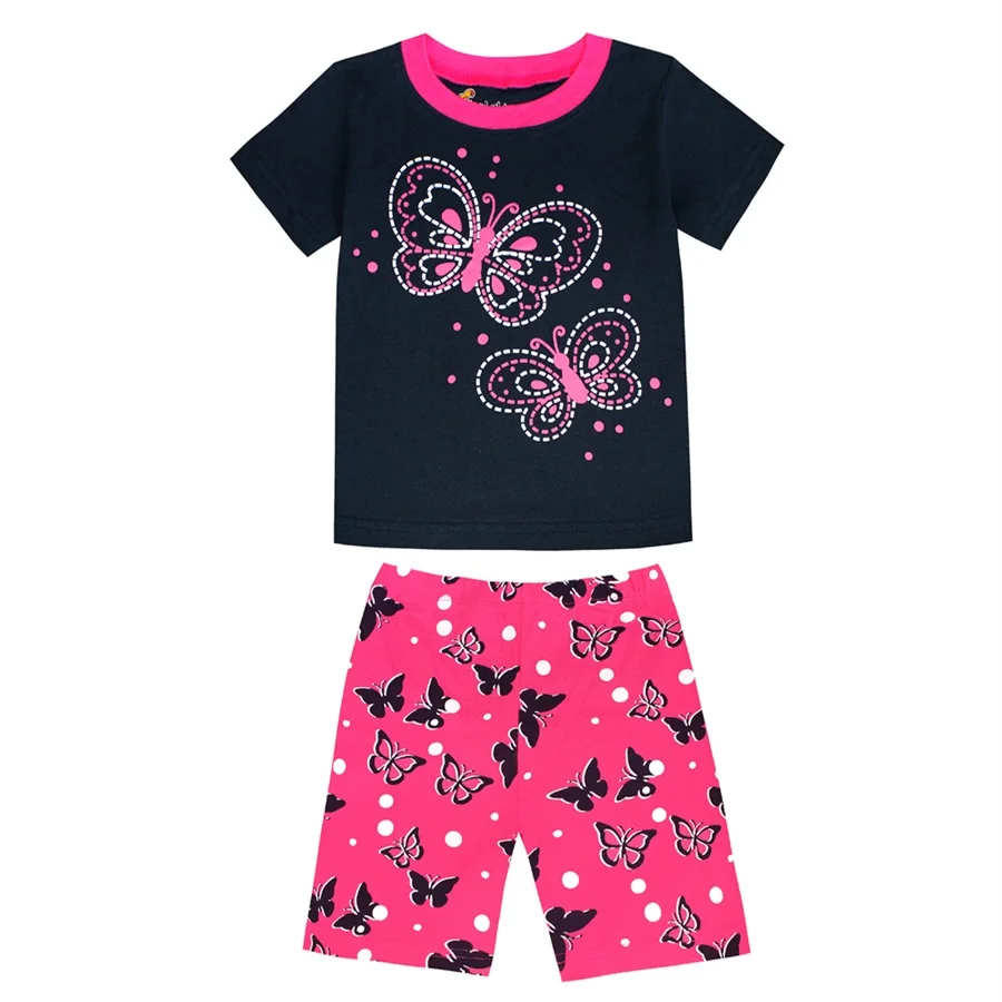 Г. Летние детские пижамные комплекты хлопковая одежда для сна с короткими рукавами и рисунком для маленьких девочек Детская Пижама, enfant, пижамы для мальчиков, PJS - Цвет: CG03