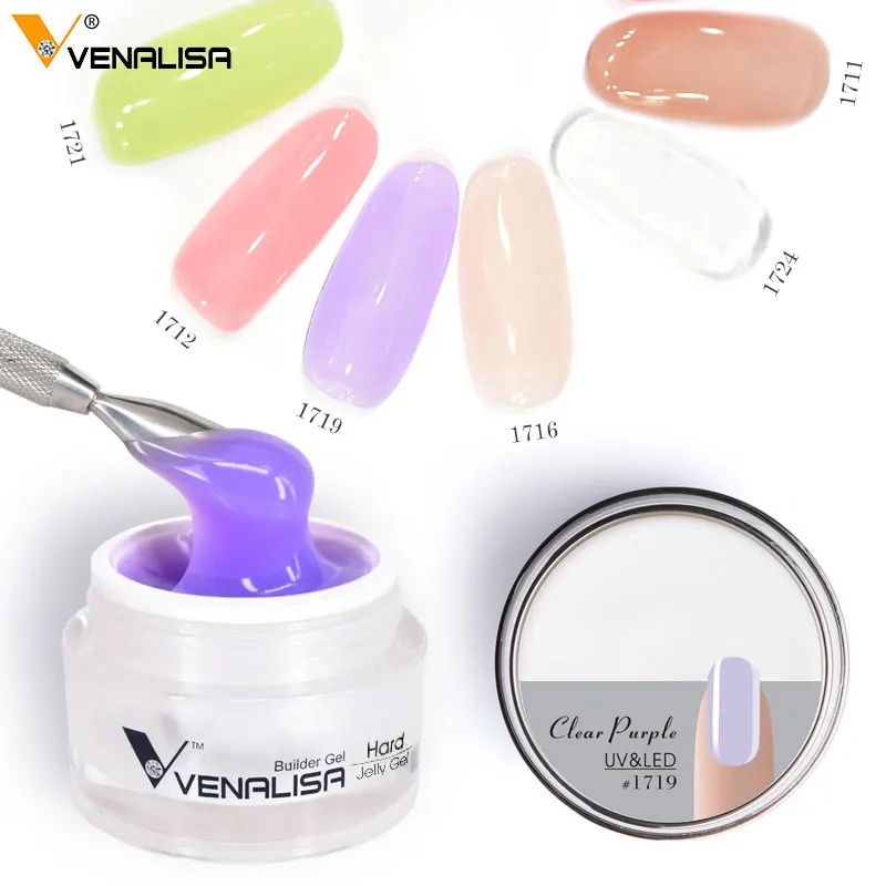 VENALISA 50 ml Gel más duro consejos franceses 3D 4D escultura de camuflaje CANNI manicura constructor extensión UV LED jalea Gel