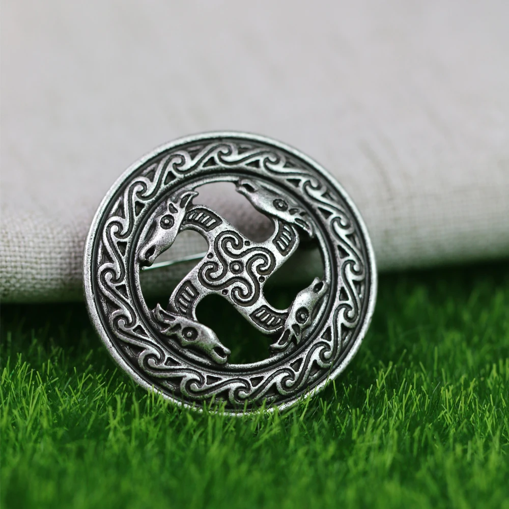 

Langhong 10pcs Dragon Brooch Nordic Vikings Amulet Sweden Dragon Set Brooches Viking brosch jewelry Talisman