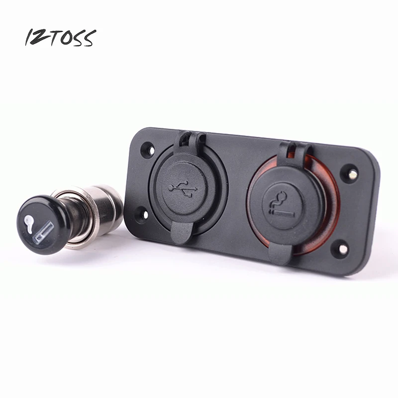 IZTOSS 12 V автомобильный прикуриватель от зажигания+ двойной USB 5 V 3.1A мотоцикл автомобиль USB зарядное устройство гнездо адаптера питания для мобильных телефонов
