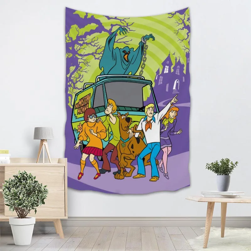 Пользовательский гобелен Scooby-Doo на стену, вечерние украшения, художественный Декор для дома, пляжное полотенце, одеяла на заказ - Цвет: 2