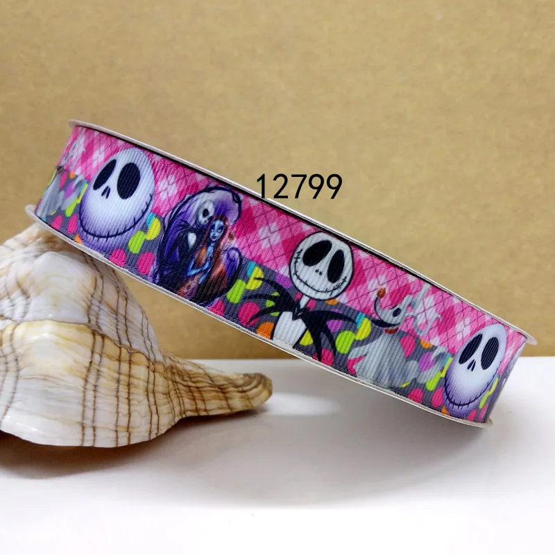 

Free shipping 50 yard cartoon printed grosgrain ribbon 12799