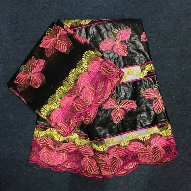 

HOT SELLING african bazin fabric getzner brocade bazin riche brocade with net lace matching new style hand cut brocade lace