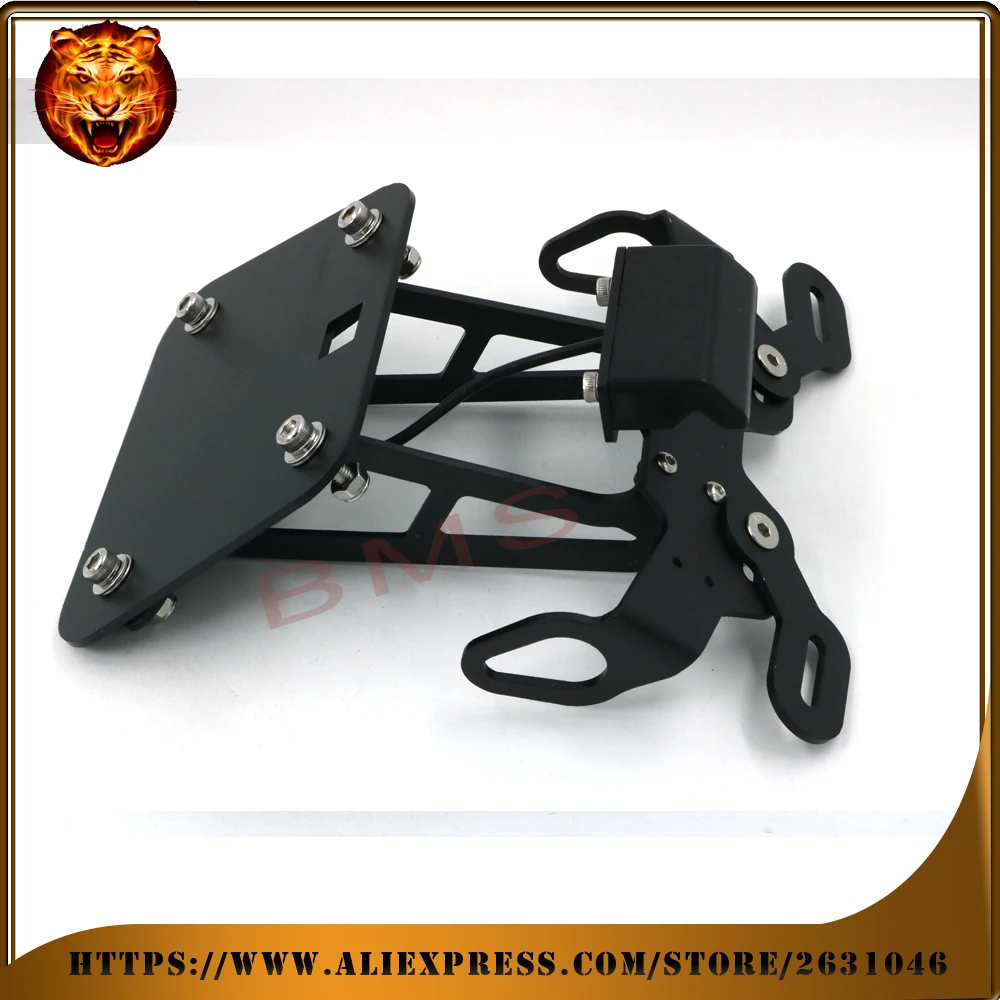 Motorcycle Fender Registration License Plate mount TailLight LED Holder