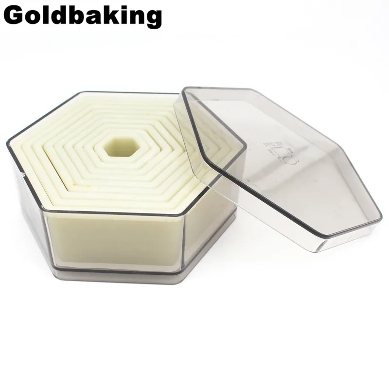 9 Piece Hexagon Shaped Biscuit Cutter Cookie Cutter Molds Set