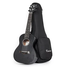 Kmise концертные Гавайские гитары укулеле с черным оттенком сатиновая Ukelele Uke Sapele 23 дюйма 18 ладов 4 струны Гавайская акустическая гитара с гиговой сумкой