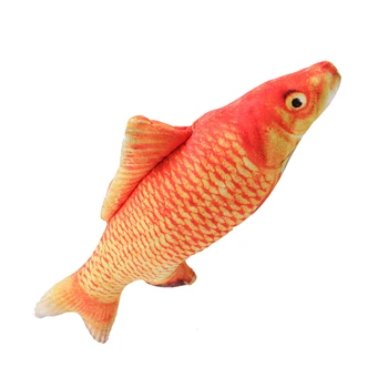 

Lifelike Fish Shape Pet Cat Playing Toy Kitten Teaser Plush Simulation Fish Interactive Catnip Toy