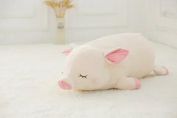 

small cute plush pig toy stuffed white pig doll gift about 45cm