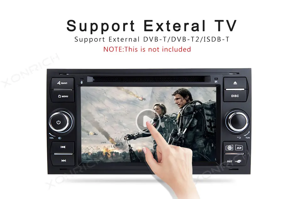 Sale 2 din Android 8.1 Car DVD Player Multimedia For Ford Fiesta Ford Focus 2 Mondeo 4 C-Max S-Max FusionTransit Radio GPS Navigation 19
