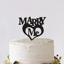 Marry Me Cake Topper Custom With Big Heart Letter Cake Topper For Party Decoration