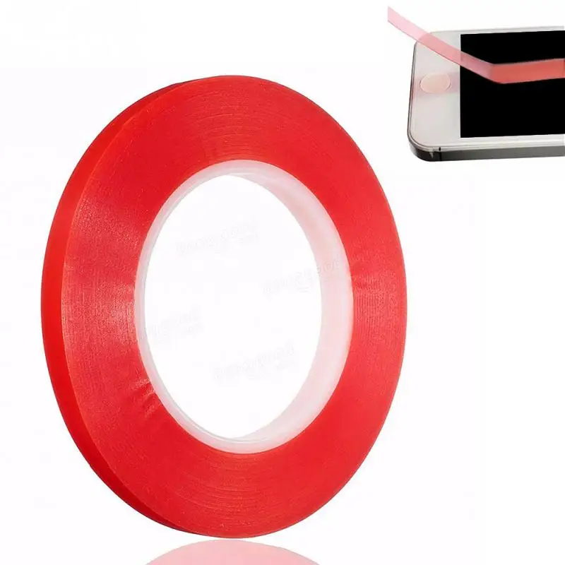 

Adhesive Sticker Width Silicone Double Sided Tape 50m x 10mm Sticker For Mobile phone High Strength No Traces Double Sided #0305