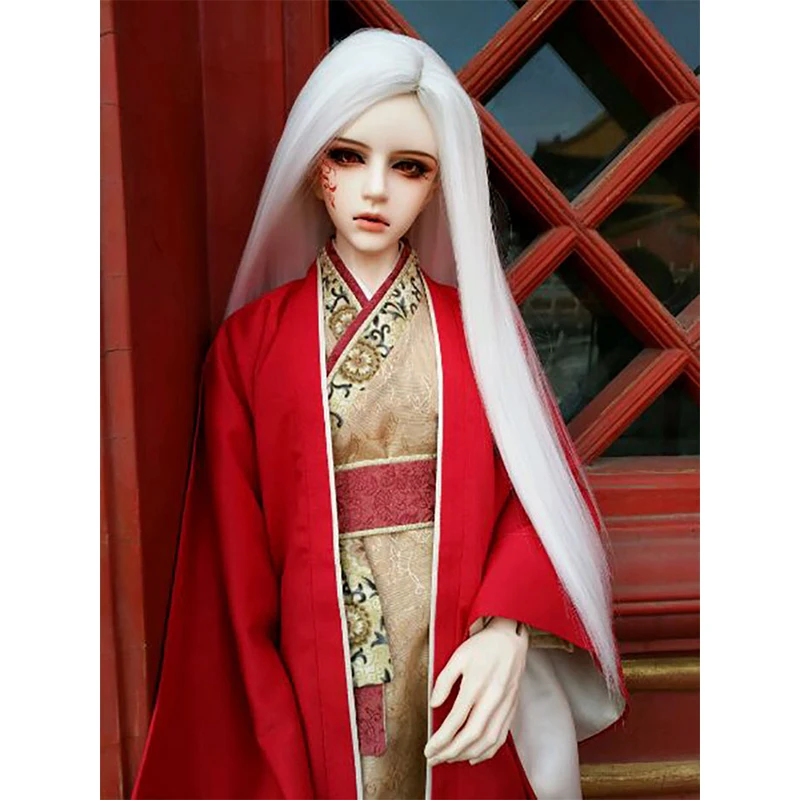 Bjd для мальчиков Китайский античный парик 1/3 1/4 1/6 1/8 bjd кукла парик с высокой температурой шелковые длинные прямые волосы