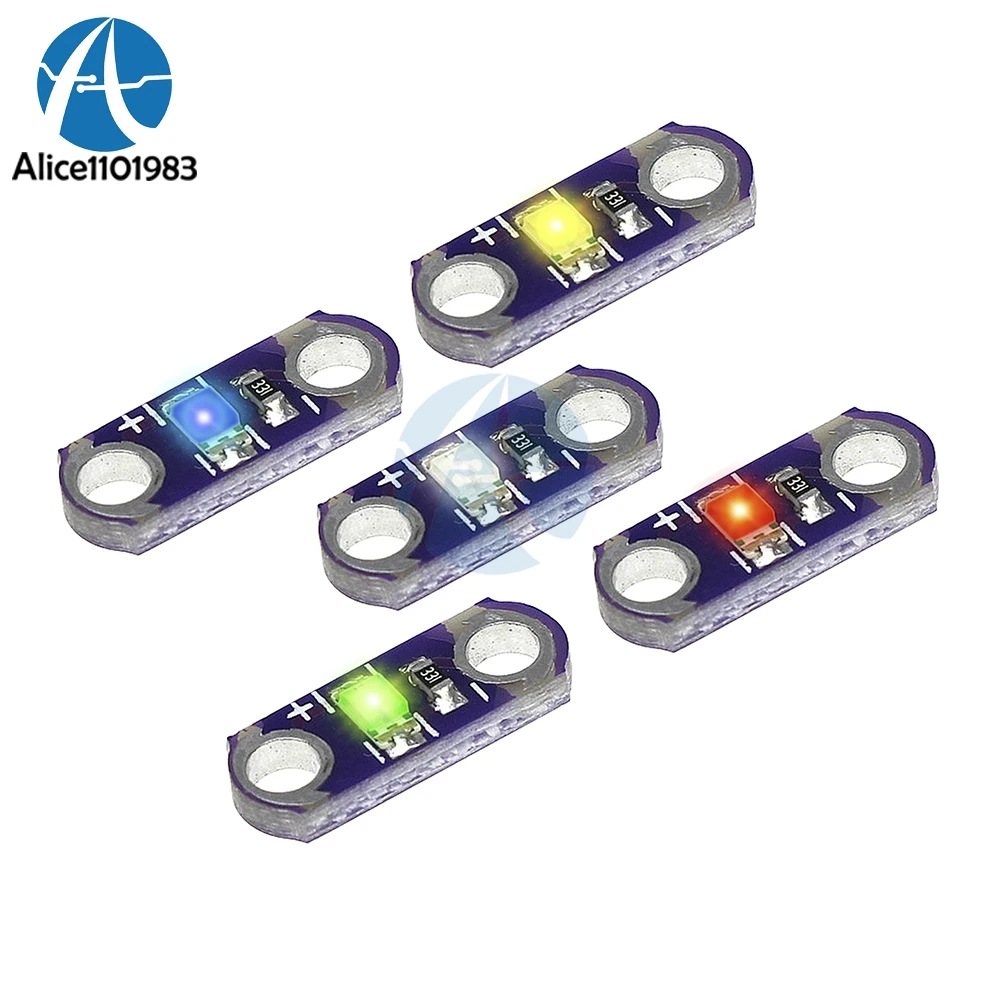 

5pcs lot LilyPad Led Yellow/Green/White/Blue/Red LED Light Module for arduino DIY KIT 3V-5V SMD DIY Kits