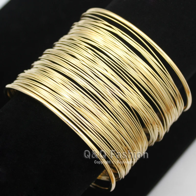 

Urban Wrap Layer Thin Wire Wide Mod Band Bracelet Bangle Cuff Fancy Dress Gift Jewelry 2018 New