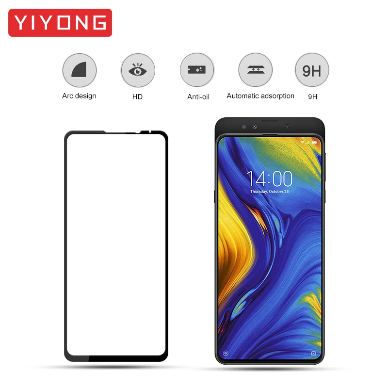 

For Xiaomi Mi Mix 3 Glass YIYONG Protective Film 5D Full Cover Tempered Glass For Xiaomi Mi Mix 2S 2 3 Screen Protector