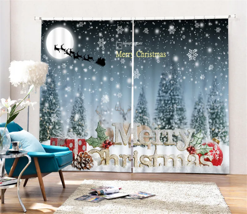 Modern Colored Candles Printing 3d Blackout Curtains For Kids
